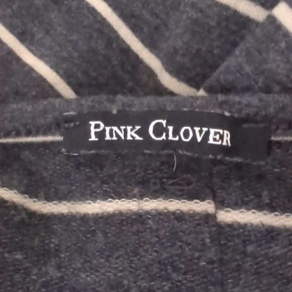 Pink Clover Gray and Tan Short Sleeve Blouse - Picture 5 of 6